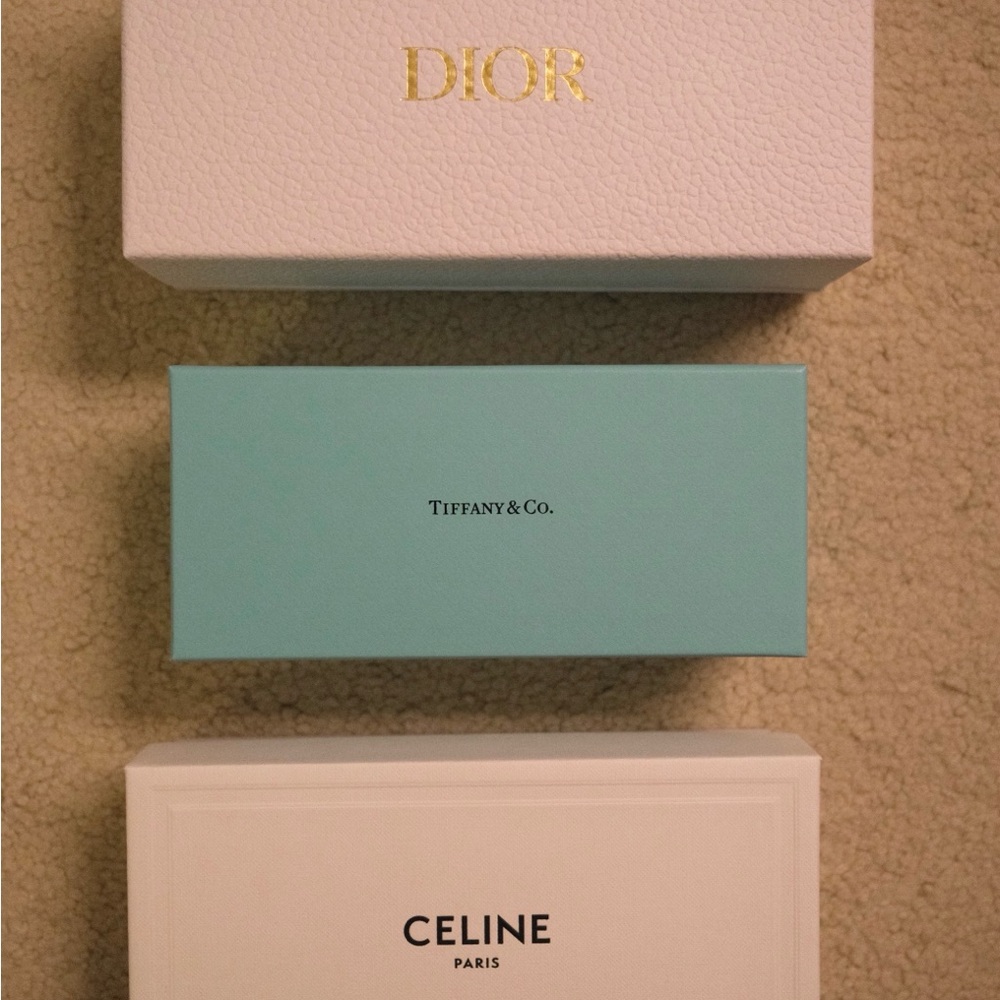 Set of luxury boxes (Tiffany, Dior, Celine)